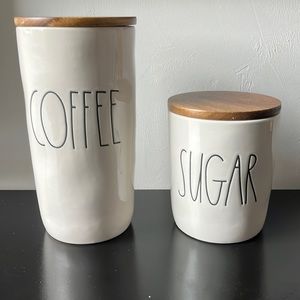 Rae Dunn Ceramic Coffee and Sugar Holders